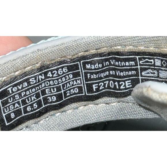 Teva Tirra 4266 Strappy Sports Hiking Sandals Blue Grey Hook & Loop Women Size 8 - Picture 9 of 9